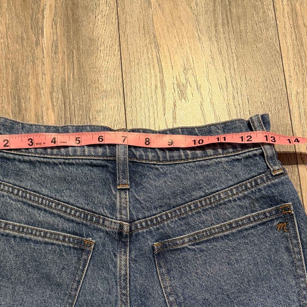 Madewell Frayed Hem Jean Shorts - Blue - Picture 6 of 7